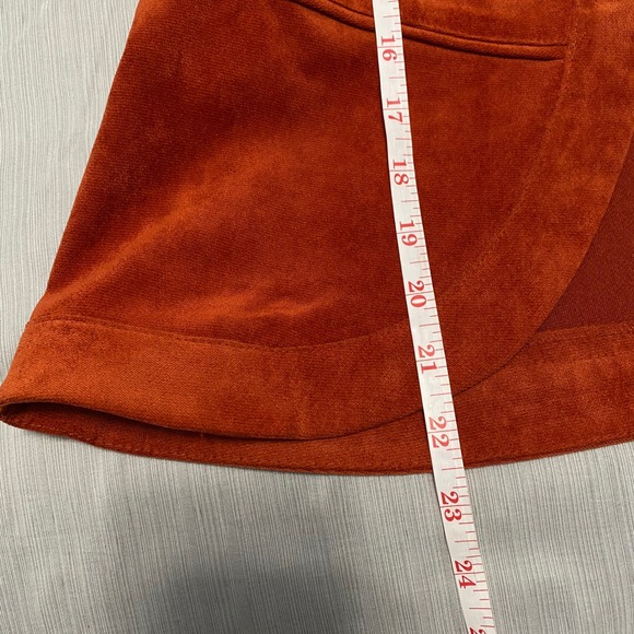 Women's Velveteen Rust Orange Military Jacket M Heritage Boho Retro Old Money - Picture 11 of 14